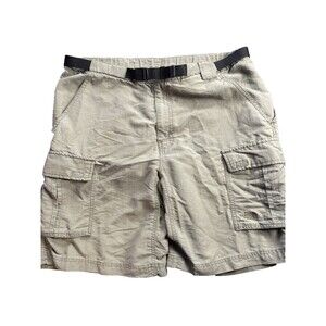 The North Face Men's Cargo Shorts Large Green Lightweight Outdoor Cotton Lg